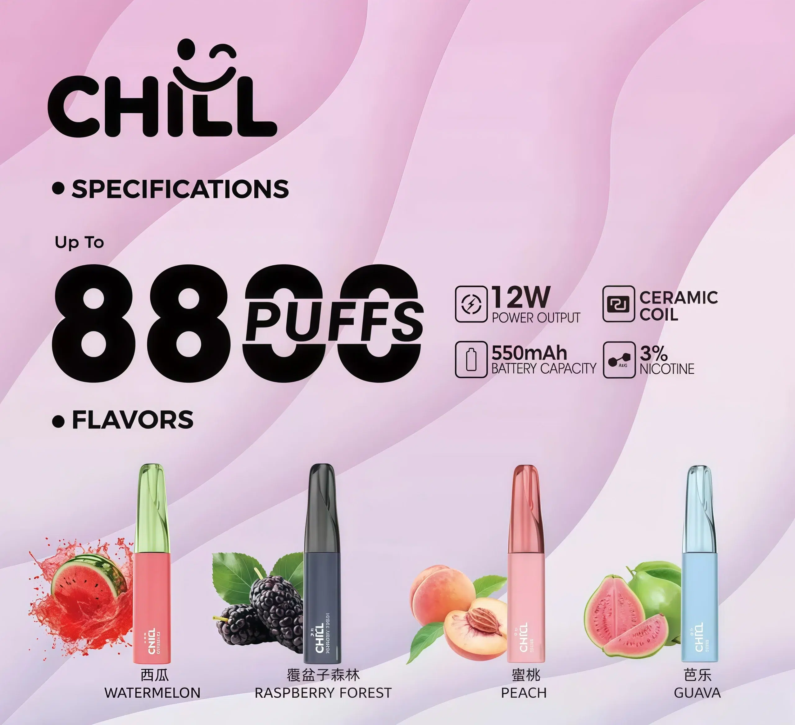 CHILL 始祖鳥 8800口拋棄式電子煙