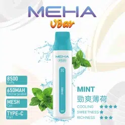 魅嗨小白條 MEHA VBar 8500口拋棄式電子煙 台灣現貨 36 meha8500 薄荷