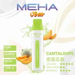 魅嗨小白條 MEHA VBar 8500口拋棄式電子煙 台灣現貨 28 meha8500 蜜瓜