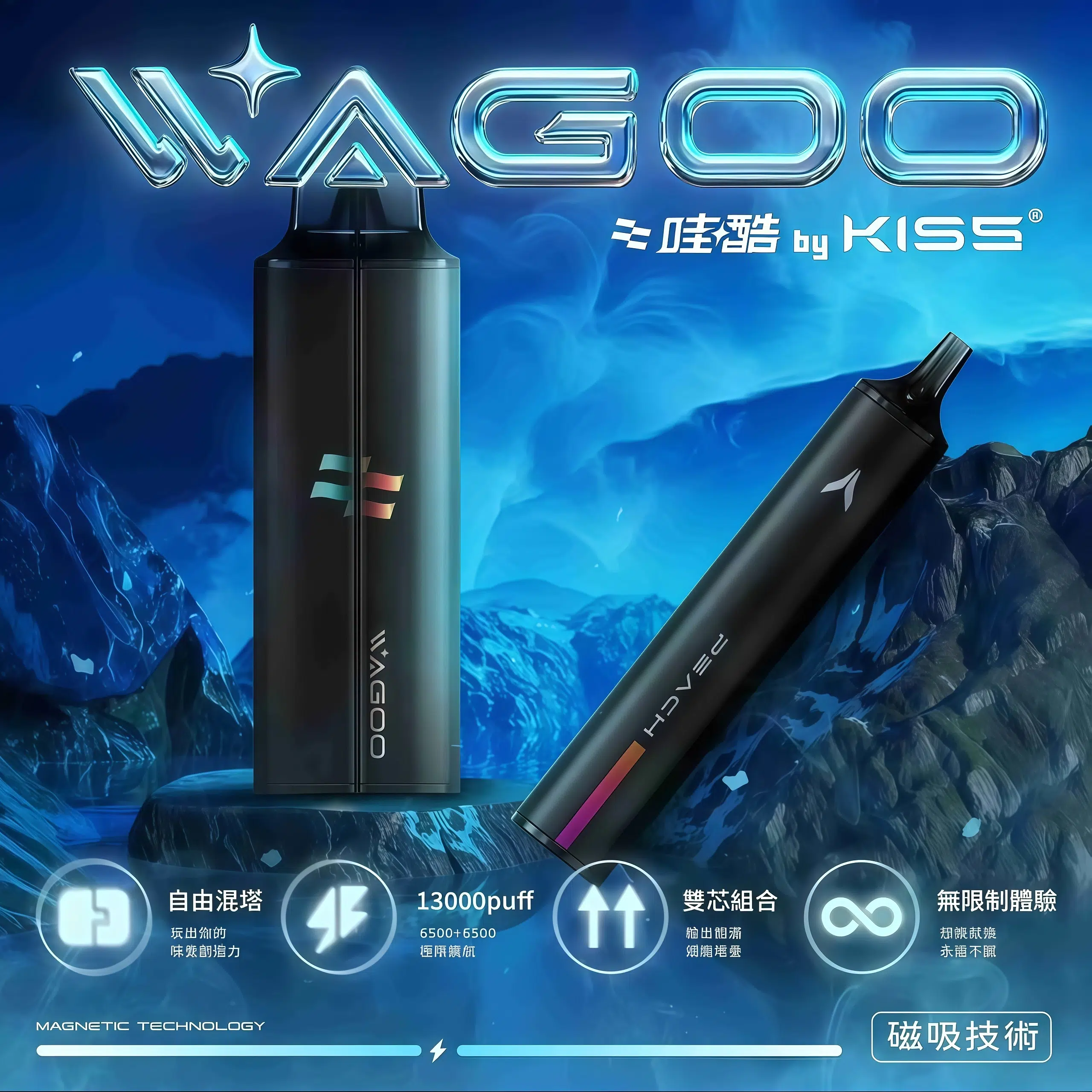 Wagoo 6500 Puffs拋棄式電子煙 哇酷6500口一次性 自由混搭雙口味 買十送一 9 Wagoo 6500 Puffs拋棄式電子煙 哇酷6500口一次性 自由混搭雙口味 買十送一:圖片 9